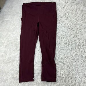 Lululemon Pace Rival Crop *22" Garnet